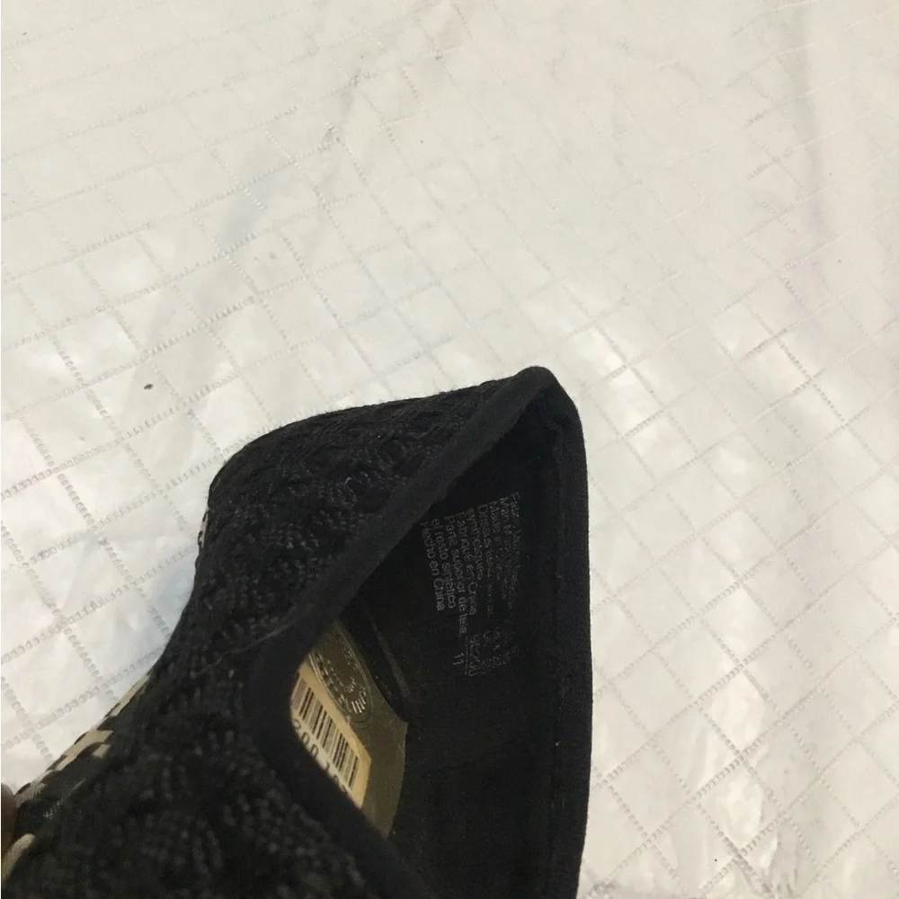 Skechers Black Peep-Toe Buckle Pumps